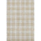 8' X 10' Beige And Ivory Plaid Washable Area Rug With UV Protection