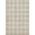 8' X 10' Beige And Ivory Plaid Washable Area Rug With UV Protection