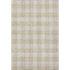 8' X 10' Beige And Ivory Plaid Washable Area Rug With UV Protection