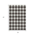 5' X 8' Black And Ivory Plaid Washable Area Rug With UV Protection