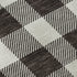 8' Black And Ivory Plaid Washable Round Rug With UV Protection