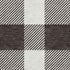 8' Black And Ivory Plaid Washable Round Rug With UV Protection