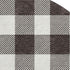 8' Black And Ivory Plaid Washable Round Rug With UV Protection