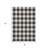 8' X 10' Black And Ivory Plaid Washable Area Rug With UV Protection