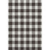 8' X 10' Black And Ivory Plaid Washable Area Rug With UV Protection