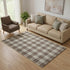 5' X 8' Brown And Beige Plaid Washable Area Rug With UV Protection