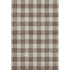5' X 8' Brown And Beige Plaid Washable Area Rug With UV Protection