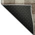 8' Brown And Beige Plaid Washable Round Rug With UV Protection