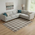 8' X 10' Brown And Beige Plaid Washable Area Rug With UV Protection