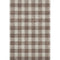 8' X 10' Brown And Beige Plaid Washable Area Rug With UV Protection
