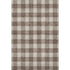 8' X 10' Brown And Beige Plaid Washable Area Rug With UV Protection