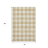 5' X 8' Gold And Ivory Plaid Washable Area Rug With UV Protection