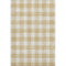 5' X 8' Gold And Ivory Plaid Washable Area Rug With UV Protection
