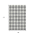 9' X 12' Gray And Ivory Plaid Washable Area Rug With UV Protection