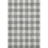 9' X 12' Gray And Ivory Plaid Washable Area Rug With UV Protection