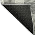 9' X 12' Gray And Ivory Plaid Washable Area Rug With UV Protection