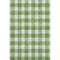 5' X 8' Green And Ivory Plaid Washable Area Rug With UV Protection