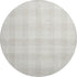8' Ivory And Beige Plaid Washable Round Rug With UV Protection