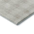 8' Ivory And Beige Plaid Washable Round Rug With UV Protection