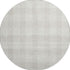 8' Ivory And Beige Plaid Washable Round Rug With UV Protection