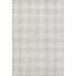 8' X 10' Ivory And Beige Plaid Washable Area Rug With UV Protection