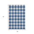 5' X 8' Navy Blue And Ivory Plaid Washable Area Rug With UV Protection