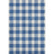 5' X 8' Navy Blue And Ivory Plaid Washable Area Rug With UV Protection
