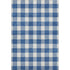 5' X 8' Navy Blue And Ivory Plaid Washable Area Rug With UV Protection