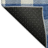 5' X 8' Navy Blue And Ivory Plaid Washable Area Rug With UV Protection