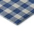 5' X 8' Navy Blue And Ivory Plaid Washable Area Rug With UV Protection