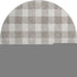 8' Taupe And Ivory Plaid Washable Round Rug With UV Protection