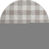8' Taupe And Ivory Plaid Washable Round Rug With UV Protection