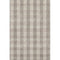 8' X 10' Beige And Ivory Plaid Washable Area Rug With UV Protection