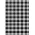 5' X 8' Black And Ivory Plaid Washable Area Rug With UV Protection