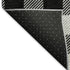 5' X 8' Black And Ivory Plaid Washable Area Rug With UV Protection