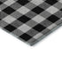 5' X 8' Black And Ivory Plaid Washable Area Rug With UV Protection