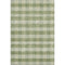 5' X 8' Green And Ivory Plaid Washable Area Rug With UV Protection