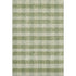 5' X 8' Green And Ivory Plaid Washable Area Rug With UV Protection