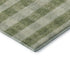 5' X 8' Green And Ivory Plaid Washable Area Rug With UV Protection