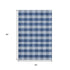 5' X 8' Navy Blue And Ivory Plaid Washable Area Rug With UV Protection