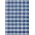 5' X 8' Navy Blue And Ivory Plaid Washable Area Rug With UV Protection