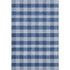 9' X 12' Navy Blue And Ivory Plaid Washable Area Rug With UV Protection