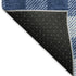 9' X 12' Navy Blue And Ivory Plaid Washable Area Rug With UV Protection