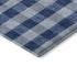 9' X 12' Navy Blue And Ivory Plaid Washable Area Rug With UV Protection