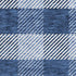 9' X 12' Navy Blue And Ivory Plaid Washable Area Rug With UV Protection