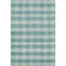 8' X 10' Teal And Ivory Plaid Washable Area Rug With UV Protection