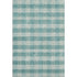 8' X 10' Teal And Ivory Plaid Washable Area Rug With UV Protection