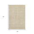 5' X 8' Gold And Ivory Abstract Geometric Washable Area Rug With UV Protection
