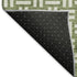 8' Green And Ivory Abstract Geometric Washable Round Rug With UV Protection