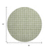 8' Green And Ivory Abstract Geometric Washable Round Rug With UV Protection